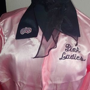 Grease Pink Ladies Jacket and Black Scarf